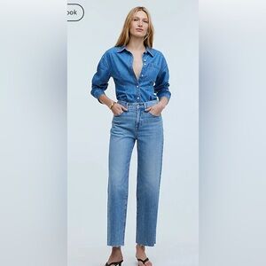 MADEWELL The Perfect Vintage Wide-Leg Crop Jean 29 Altoona Wash